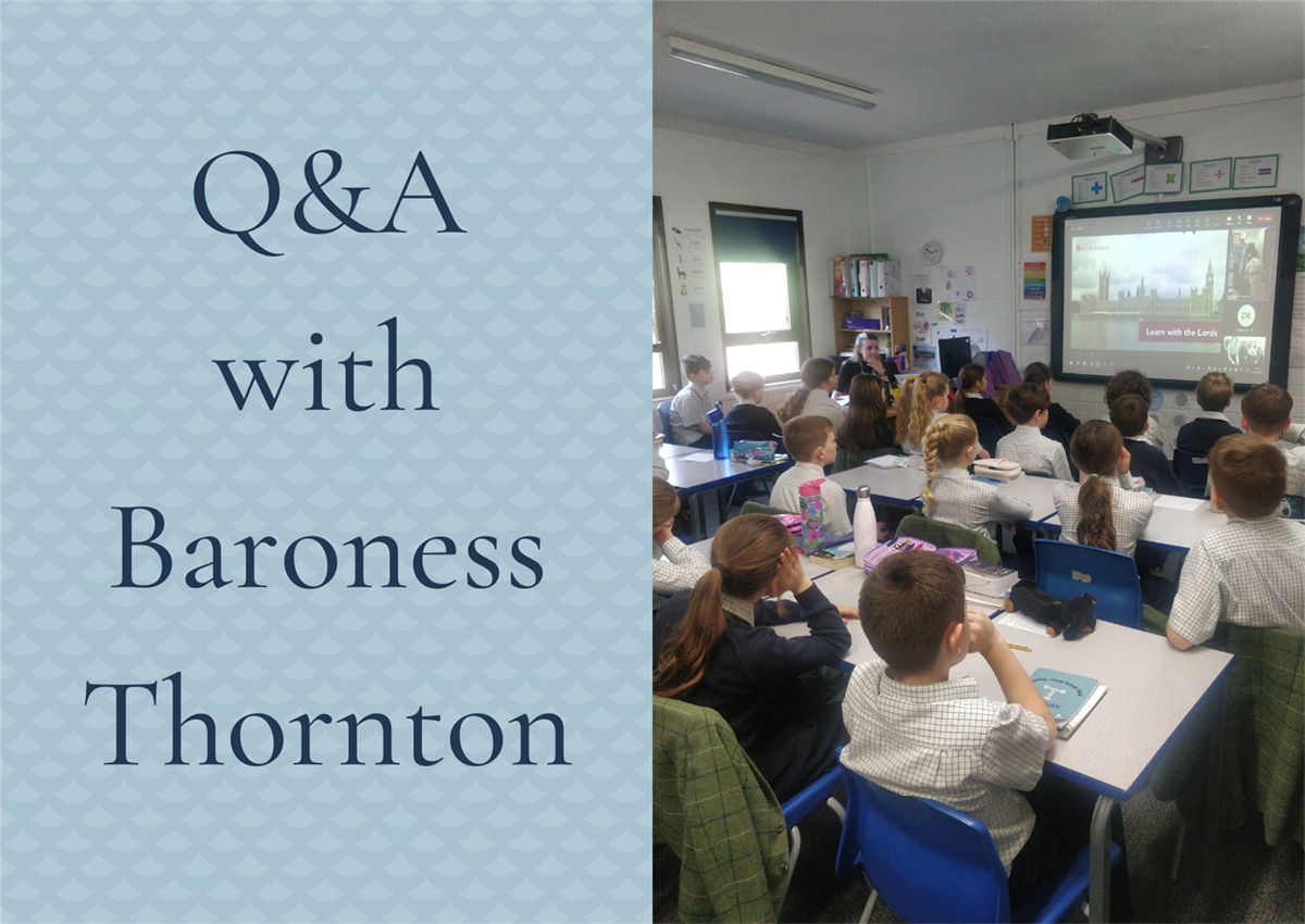 Tranby Pupils Engage in Enlightening Q&A with Baroness Thornton